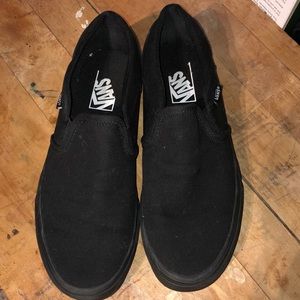 Women’s black slip on vans